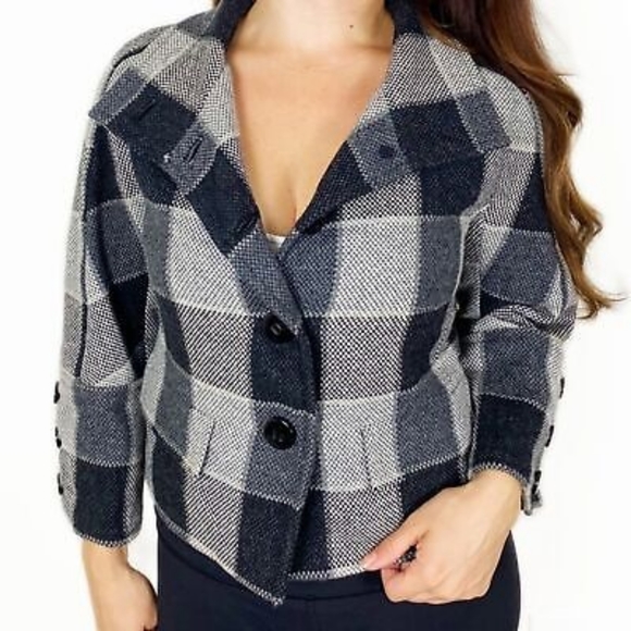 Carlisle Jackets & Blazers - Carlisle Buffalo plaid wool coat jacket sz 8